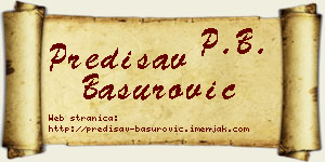 Predisav Basurović vizit kartica